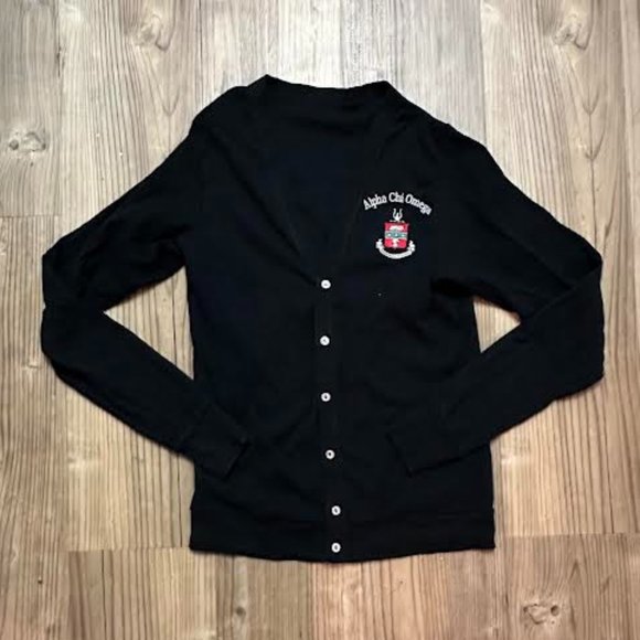 Vintage Alpha Chi Omega Sorority Cardigan - Picture 2 of 5